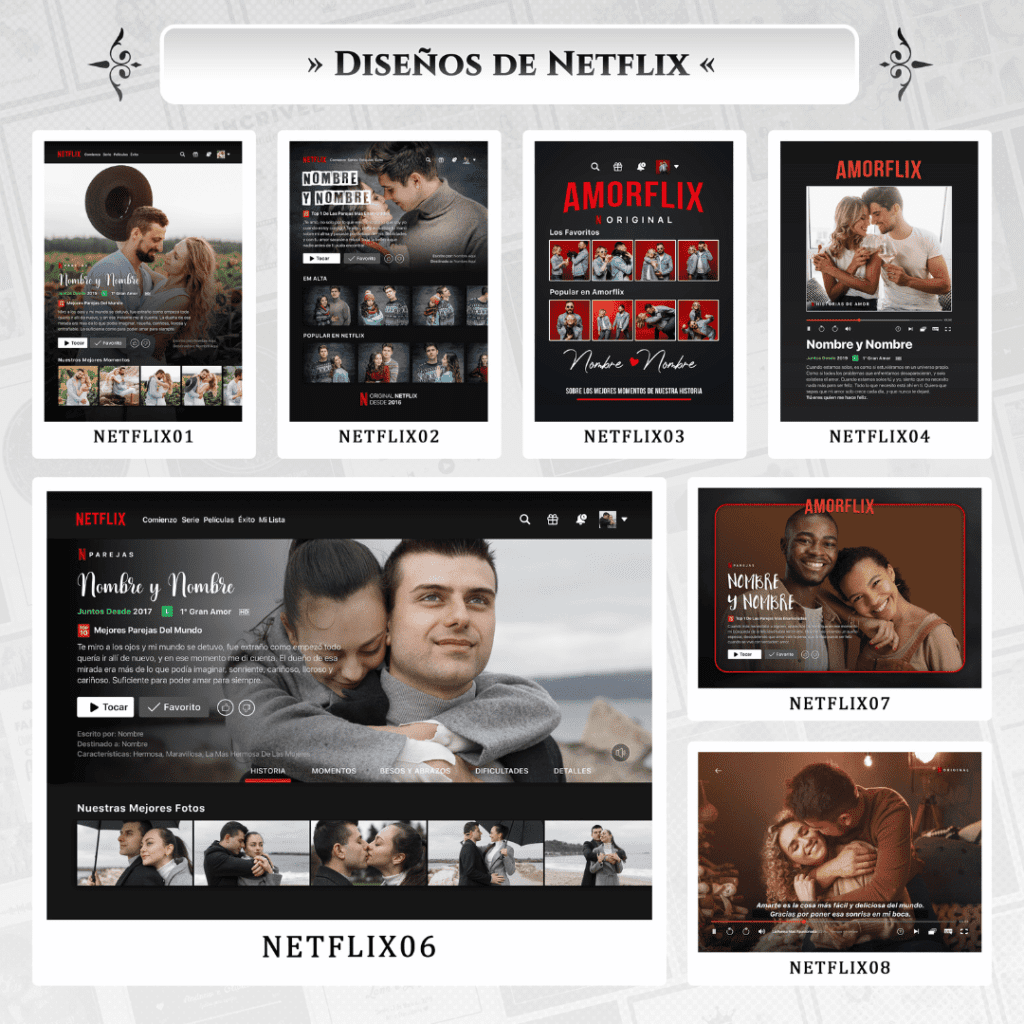 Cuadros personalizados a4 netflix